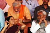 Sushma Swaraj, Narendra Modi & Nitesh Kumar