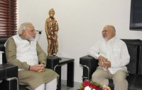 Gujarat Chief Minister Narendra Modi with Bangladesh High Commissioner Tariq A. Karim