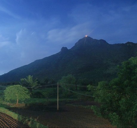 Kartigai Deepam on Arunachala Hill at Tiruvannamalai