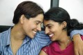 Indian lesbian couple Baljit Kaur (21) and Rajwinder Kaur (20) answer questions from media representatives in Amritsar, 19 June 2007, during a press meeting following their marriage on 14 June 2007. Across India gay and lesbian couples are increasingly coming out into the open about their sexuality and same sex marriages are becoming more common place. (AFP/Getty Images)