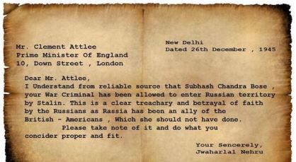 Letter to Attlee from Nehru (26/12/1945)