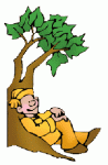 Man Sitting Under Tree Icon