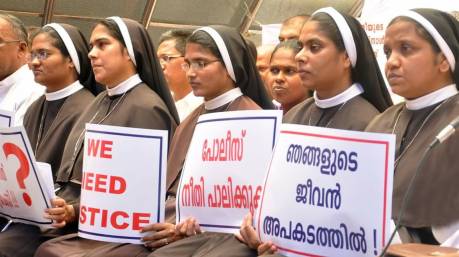 Kerala nuns protest against rape-accused Bishop Franco Mulakkal of Jalandhar. 