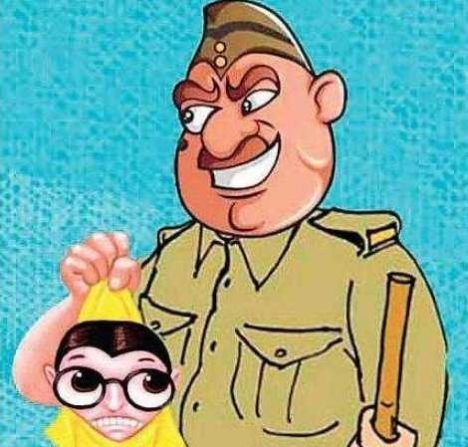 UP Police Cartoon