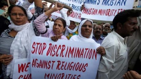 Pakistan minorities protest discrimination